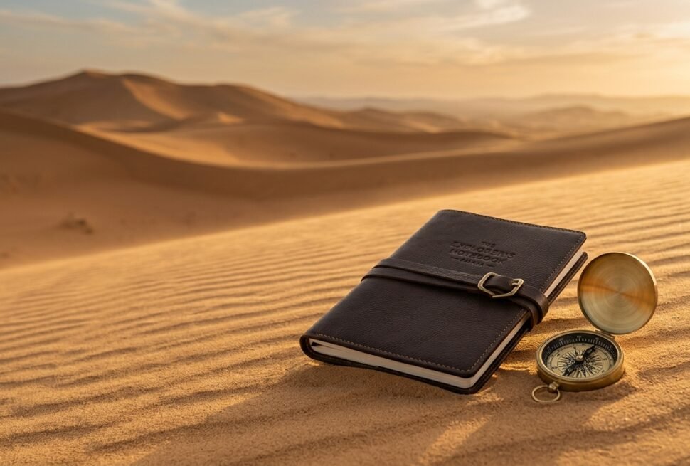 Turistas listos para contratar excursiones al desierto en Marruecos con dunas de arena al fondo